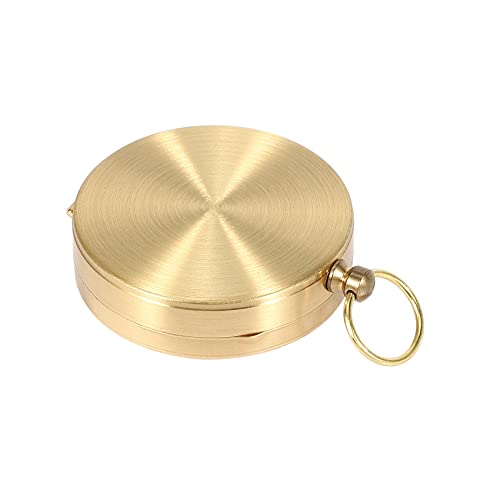 Brújula de bolsillo estilo reloj clásico de latón miniatura 3