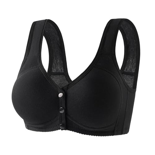 Générique Soutien Gorge Fermeture Devant Brassiere Sport Femme - Soutien-Gorge sans Fil Avec Fermeture à Pression sur le Devant Sans Armature Coton Push Up...