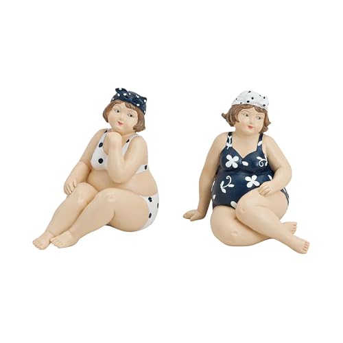 Topshop24you Dekofigur Frau im Badeanzug – lustige Strandfigur, Maritime...