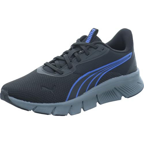 Image of Puma, Unisex-Adult, Flexfocus Lite Modern Woven, Black-Vivid Blue, Running Shoe, 10UK, (31148101)