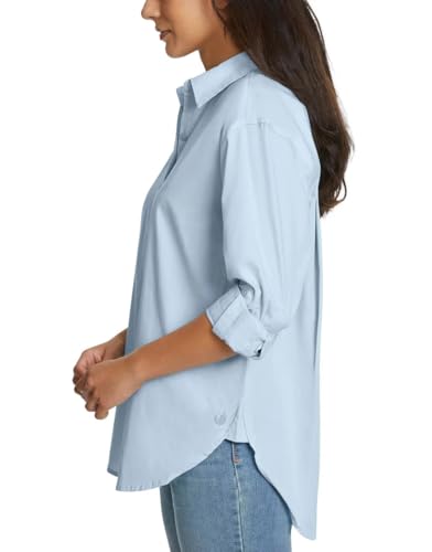 Image of Gloria Vanderbilt Women's Amanda Oversized Button Down Shirt with Roll-tab Sleeves