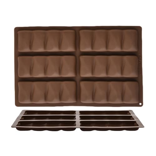 Molde De Chocolate De Silicona | Molde De Barra Chocolate 6 Cavidades | Fácil Desmoldeo Moldes De Silicona Fabricante Barras Energéticas,Para Cumpleaños Halloween Navidad Boda Fiestas