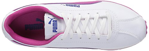 Image of PUMA Unisex-Child Turin II Slip on Sneaker, White-Ultra Magenta, 7 M US Big Kid