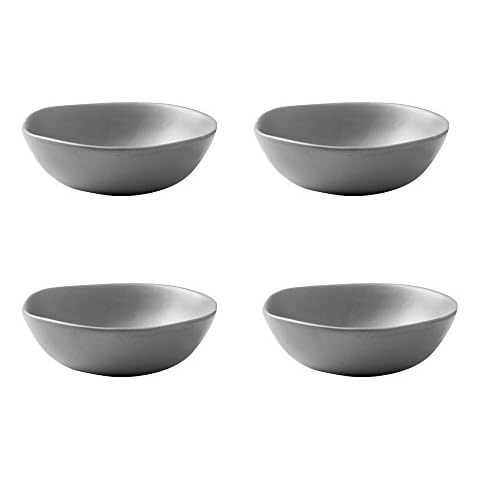 SOCOSY Classic Matte Ceramic Sauce Dishes Sushi Dipping Bowls Appetizer Plates with Irregular Ddge for Kitchen3.2'' (Set of 4) Cover
