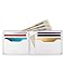 Calvin Klein mens RFID Leather Minimalist Bifold Wallet With ID Window White Textured