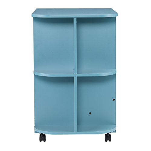 SEI Furniture Eaton Expandable Rolling Craft Station Sewing Table, Blue - Thumbnail 6