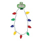 Latsa Lites Classic Jumbo Flashing Necklace Oversized Light Bulbs Festive Adult Holiday Party Favors Decoration Accessories Xmas Theme Parties Supplies