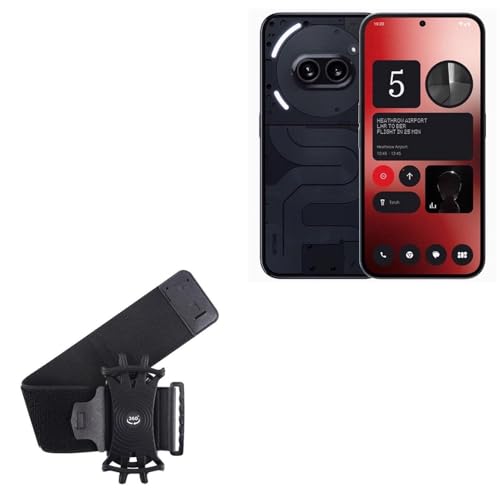 BoxWave Holster Compatible with Nothing Phone (2a) - ActiveStretch Sport Armband, Adjustable Armband for Workout and Running - Jet Black