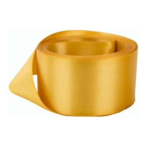 Gold Satin Ribbon - 50mm Wide - 5 Meter - GCS London Cover