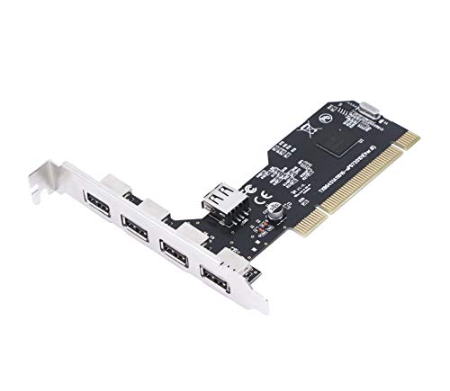 Ya en mundofriki.es: CERRXIAN Tarjeta de expansión PCI a USB 2.0 de 5 puertos, tarjeta de expansión PCI USB para PC de escritorio, adaptador controlador PCI a USB 2.0 Hub individual