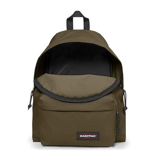 Image of EASTPAK Padded Pak'r - 24L Commuter Travel Backpack with Front Pocket, Water-Resistant, Vegan Materials & Adjustable Straps, Army Olive