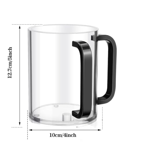 Vaso de lavado con dos asas 0.8 L acrílico transparente miniatura 2