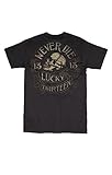 Hochwertige Baumwollqualität Lucky 13 T-Shirt Never Die Black-XXL