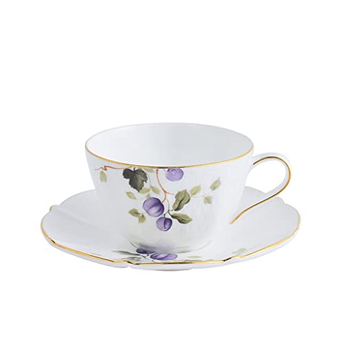 Bone china tea cup pays scandinave gold avec soucoupe design table