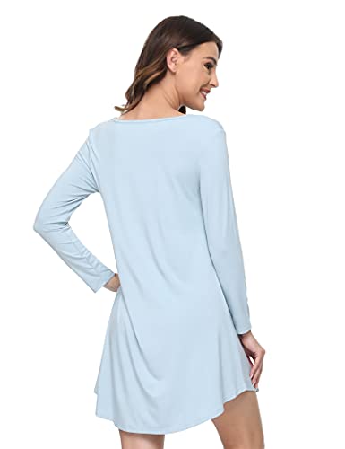 Image of GYS Womens Bamboo Viscose Nightgown Super Soft Lightweight Night Shirts for Sleeping