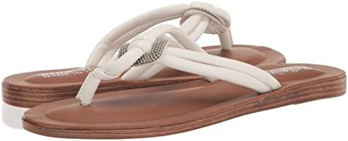 Bella Vita Made in Italy Women's Zev-Italy Flat Sandal, White, 7 | Image 6