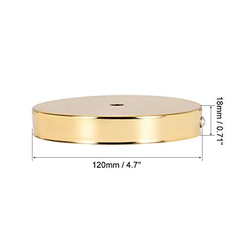 Image of uxcell Retro Light Canopy Kit Wall Sconce Lamp Plate Fixture 120mm 4.7Inch Champagne