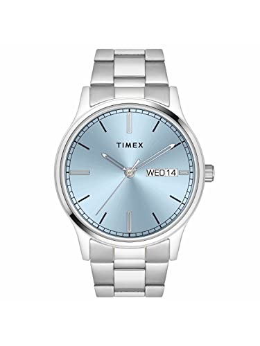 TIMEX Classics Collection Multifunction Men’s Analog Blue Dial Coloured Quartz Watch, Round Dial with 42mm Case Width – TW0TG8312