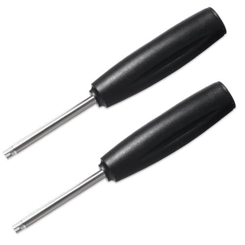 Image of Psyqtsuary 2 Pieces Valve Core Torque Tool Screwdriver Tire Valve Stem Core Remover Tool Valve Core Removal and Installation Tools for All Standard, Silver