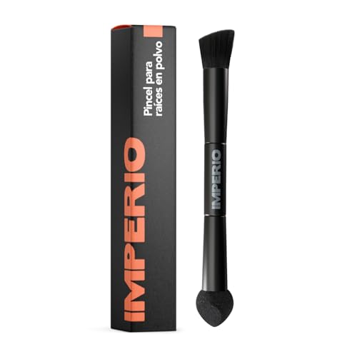 IMPERIO 2en1 Pincel para Aplicar y Difuminar Polvo Cubreraíces en la Línea Del Cabello y Recrear Mechones Individuales (El Original)