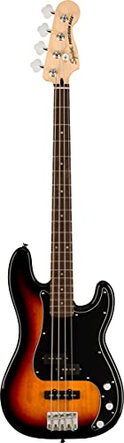 Fender Squier Affinity Precision Bass Pj - 3-Color Sunburst Bundle With Rumble 15 Amplifier, Instrument Cable, Gig Bag, Tuner, Strap, And Austin Bazaar Instructional Dvd #TOP2