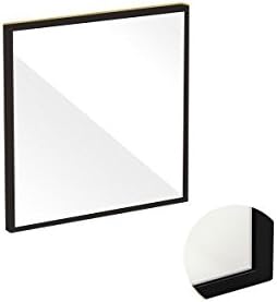 arne ウォールミラー 壁掛け ミラー 鏡 姿見 ナチュラル 正方形 玄関 木製 WM4242 ブラック 受注生産品 ▼