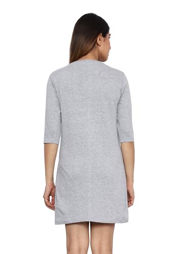 Image of Women's 100% Cotton Round Neck Long Top Printed Dress