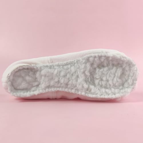 Girls Ballet Dance Shoes Fleece Lined Split Sole Flats Practice Slippers with Elastic Laces3