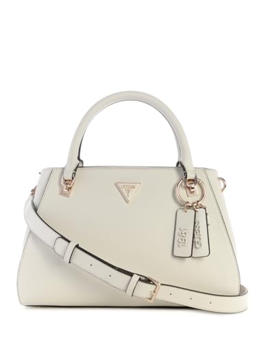 GUESS Femme Noelle Luxury Satchel Sac à Main, os, Taille Unique