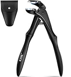 Nagelknipser Fußnägel für Senioren – Fussnagelschere Dicke Nägel, Extra Langem Griff Fußnagelzange Fußnägel für starke fußnägel, Fußnagelknipser groß für Männer & Frauen (Black)