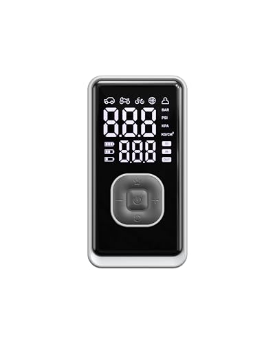 Image of Tire Inflator Portable Air Compressor, 150PSI Cordless Mini Air Pump with Digital Pressure, Bike Pump, 3X Fast Inflation Tire Inflator for Car, Motorcycle, Bike, Ball-LED Light and Auto Shut-Off