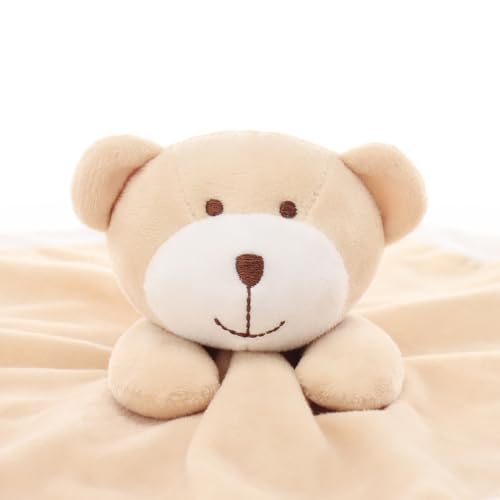 Apricot Lamb Luxury Snuggle Plush Teddy Bear Infant Stuffed Animals Security Blanket Nursery Character Blanket (Yellow Teddy Bear, 14 Inches) - Image 6