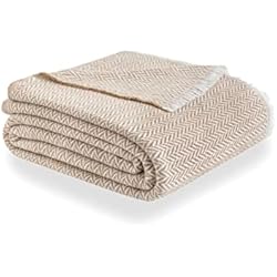Fundas Para Colchas Todocama - Manta de algodón extrasuave, Four Seasons, colcha multiusos para sofá, manta de cama, manta fular, colcha, funda de sofá, Arena Beige, PRCMAMSBEAR, 180 x 240 cm