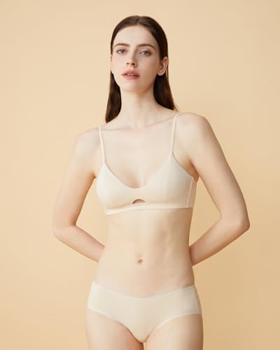 Pima Cotton Bra Wireless Padded Bralette Breathable Comfortable Bras for Women Everyday Triangle Bralette2