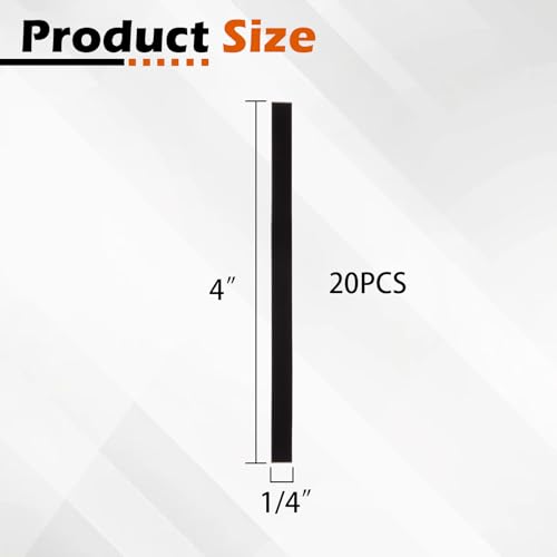 Image of 20 Pack 4 inch x1 /4 inch Magnetic Hinge Shims, for Commercial /Residence Hinge Adjustments Door Repairs, Prop Damage Sagging Hinges