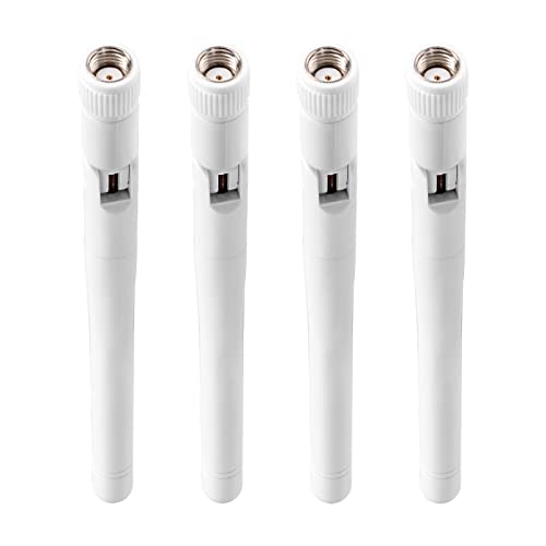 Image of Bingfu External WiFi Antenna RP-SMA 2.4GHz 5GHz 5.8GHz 3dBi Dual Band Wireless Antennas Replacement (4-Pack) for WiFi Router Security IP Camera Access Point USB WiFi Adapter