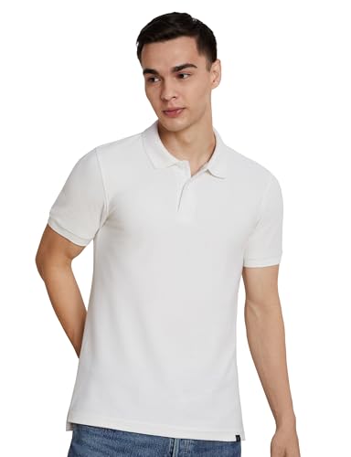 Image of Amazon Brand - Symbol Men's Cotton Rich Textured Polo Tshirts | Collar Plain Tshirts | Half Sleeves - Regular Fit (Available in Plus Sizes)