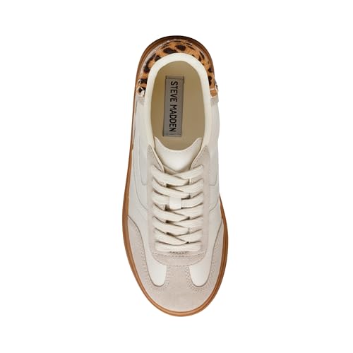 Steve Madden Women's Dodge Sneaker, Bone Multi, 8