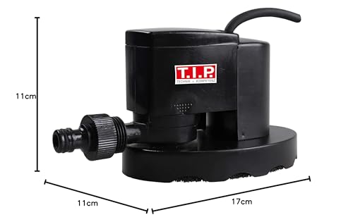 T.I.P. Pool-Cover-Pumpe mit Automatik (für Abdeckplanen und Solarfolien, Whirlpoolentwässerungspumpe, 1.300 l/h Fördermenge, 1,6m Förderhöhe, Filterschwamm, Trockenlaufschutz) CoverOne 1500 AUT, 30441
