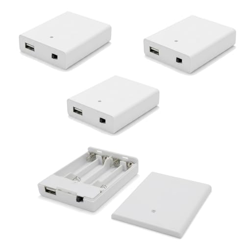 4 Pack 4 AA USB Battery Pack for LED Neon Signs 46V Power Supply Converts USB Neon Lights to AA Battery Powered Portable for Events and Decor (Batteries Not Included)