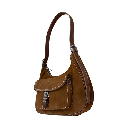 Romantic Suede Bag – Genuine Leather Boho Crossbody Handbag with Adjustable Strap, Brown Crossbody Bag for All Seasons, Special Occasions, and Everyday Use for Vintage, Retro, Minimalistic4