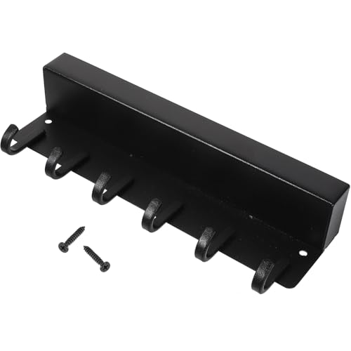 Homoyoyo Estante Magnético de Pared para Especias y Utensilios de Cocina 6 Ganchos Acero al Carbono Color Negro Organizador Magnético para Refrigerador y Congelador sin Taladro