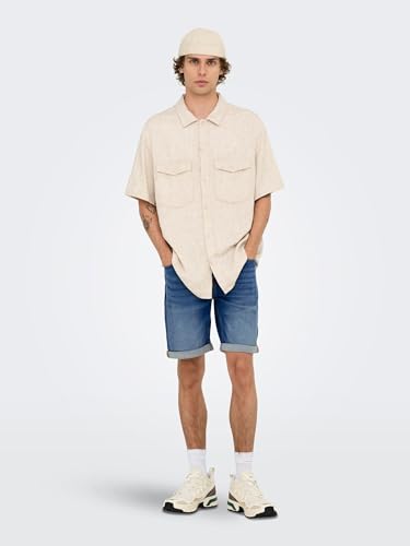 Only & Sons Herren Onsply Jog MBD 0024 Ana DNM Shorts Noos, Medium Blue Denim, XS EU – Ansicht 3