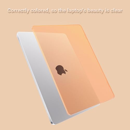 Image of MOSISO Compatible with MacBook Air 13 inch Case M5 2026 M4 M3 M2 2025-2022 A3449 A3240 A3113 A2681, 4 in 1 Kit Matte Hard Shell for MacBook Air 13.6 Case, Anti-Fingerprints&Ultra-Thin, Cosmic Orange