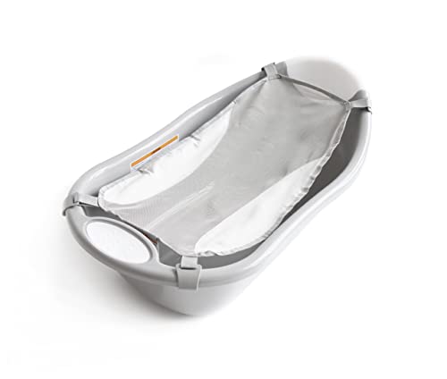 Image of Regalo Baby Basics Infant Bath Tub, Includes Air Mesh Sling, Adjustable As Your Baby Grows, Drying Hook and Drain for Easy Clean