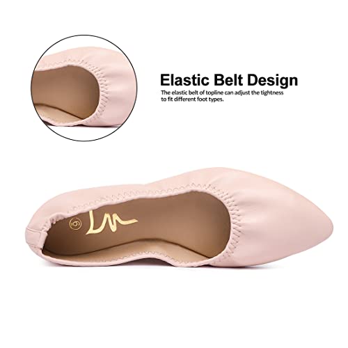 Image of Women's Ballet Flat Slip On Flats - Classic Casual Dress Shoes, Foldable Portable Travel Ballet Walking Shoes