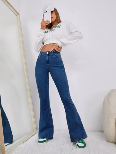 Image of Solid Low Waist Bootcut Denim Jeans for Women's & Girls'