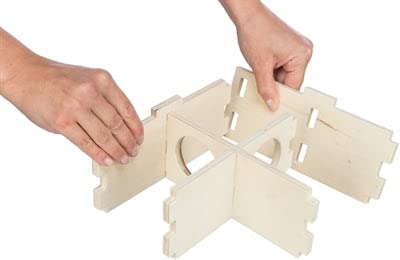 Multi-chambered house, 3 chambers, 30 × 12 × 30 cm, Natur - Image 4