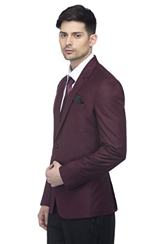 Image of FAVOROSKI Designer Men's Slim Fit Notched Lapel Single Breasted Solid Blazer