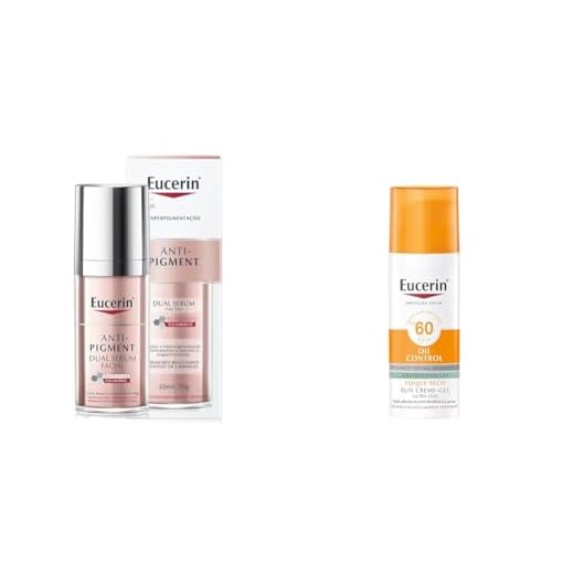 Kit Sérum Facial Anti-Pigment - Dual Sérum 30ml + Protetor Solar Facial - Sun Gel-Creme Oil Control Fps 60 50g